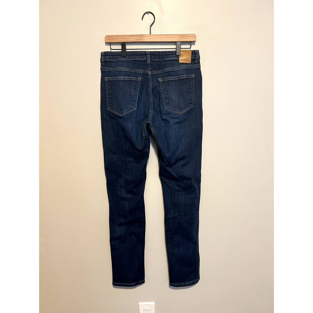 DU/ER Performance Denim Mid Rise Slim Straight in Dark Stone Women's Size 30x32 - Picture 6 of 14